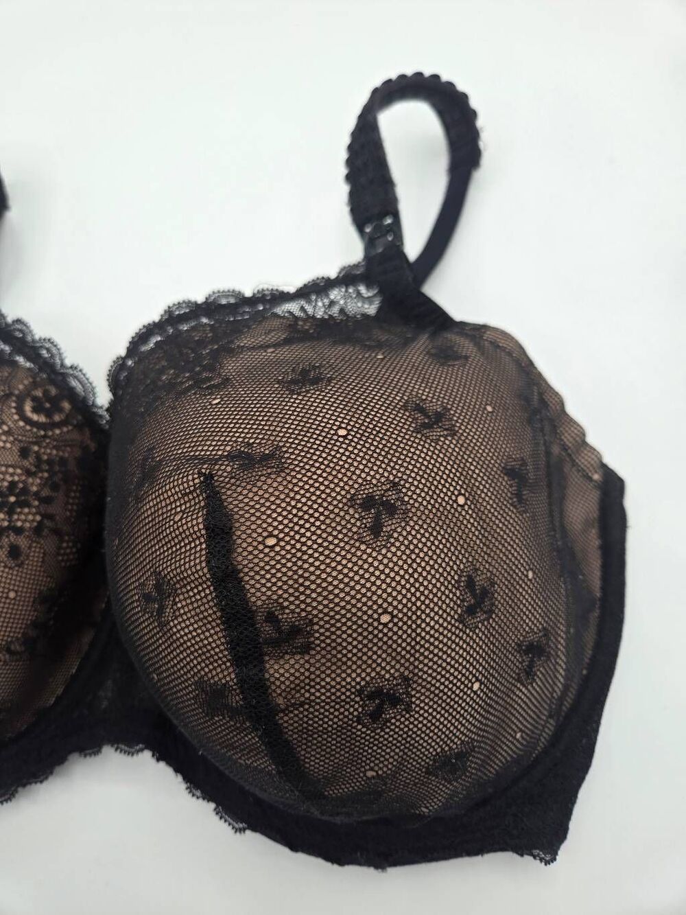 Le Mystere Sexy Mama Nursing Bra Size 38G Black Lace Underwire - Picture 4 of 7